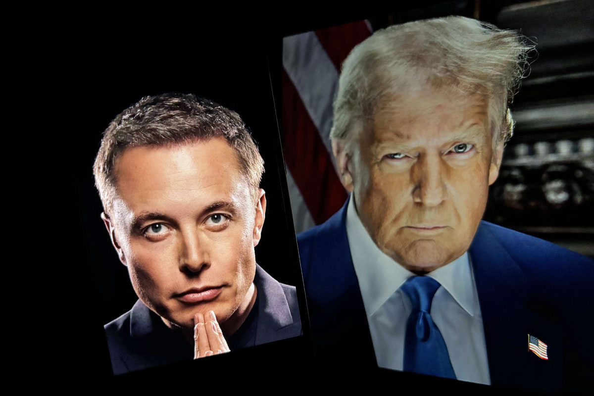 Veřejná roztržka mezi nejbohatším mužem světa Elonem Muskem (na snímku vlevo) a americkým prezidentem Donaldem Trumpem přitáhla začátkem června 2025 pozornost médií. (Ilustrační foto) Zdroj: Shutterstock