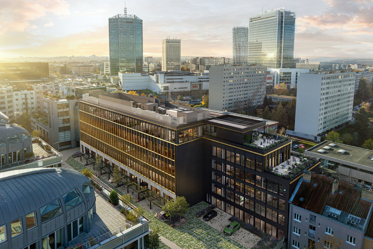 Nová supermoderní kancelářská budova Isola rozšíří portfolio kanceláří na Pankráci v Praze. Projekt Generali Real Estate (GRE) byl navržen tak, aby byl provoz uhlíkově zcela neutrální. Zdroj: Generali Real Estate