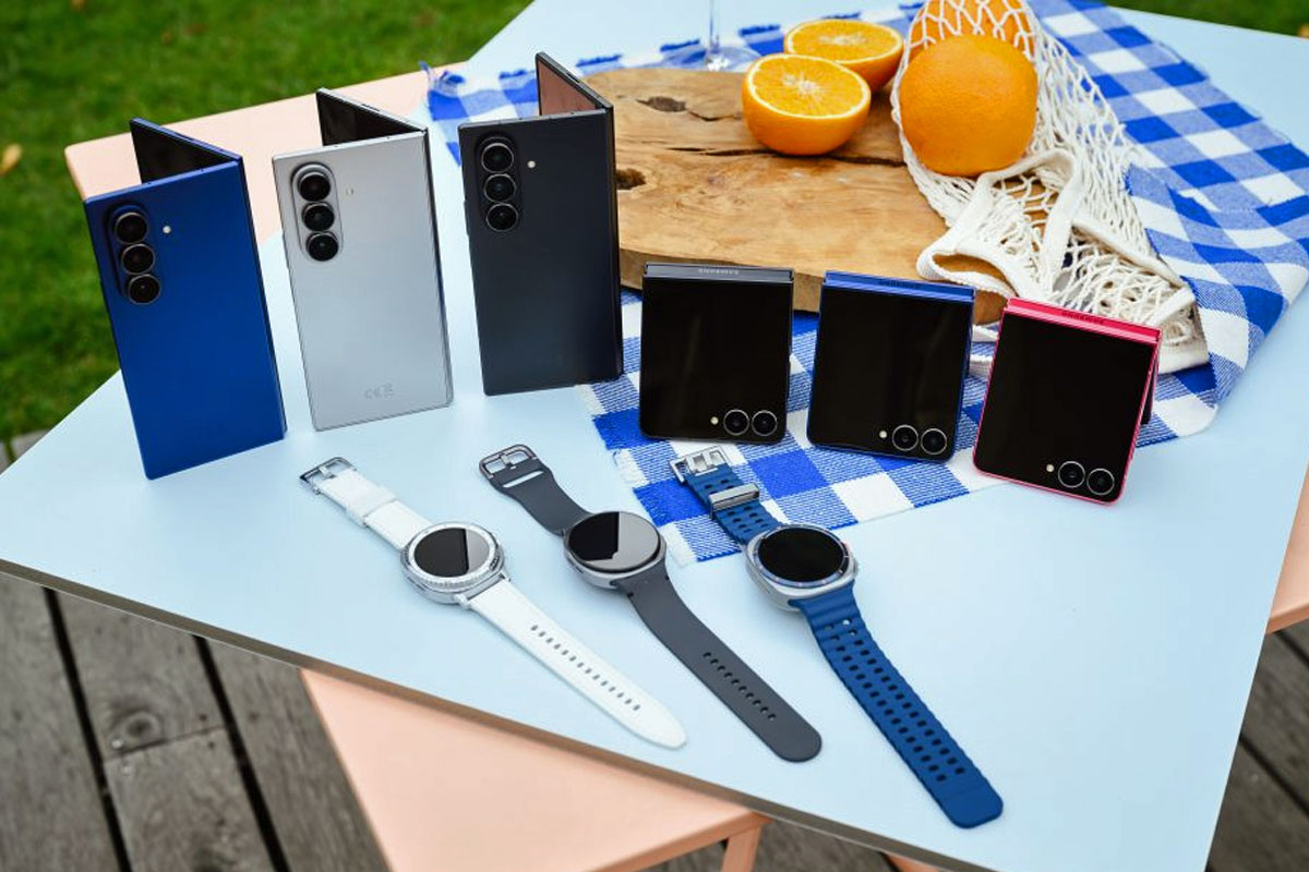 Společnost Samsung Electronics uvádí na trh trojici nových smartphonů Galaxy Z Fold7, Galaxy Z Flip7 a Galaxy Z Flip7 FE. Spolu s nimi také nabídne sérii chytrých hodinek Samsung Galaxy Watch8, Watch8 Classic a rovněž model Galaxy Watch Ultra (2025). Zdroj: Samsung Electronics